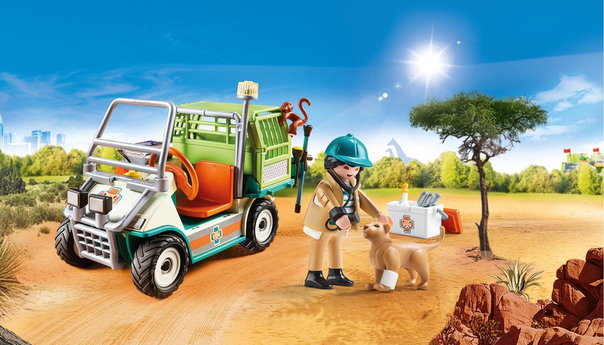 PLAYMOBIL Family Fun Dierenverzorger met voertuig - 70346 — afbeelding 3