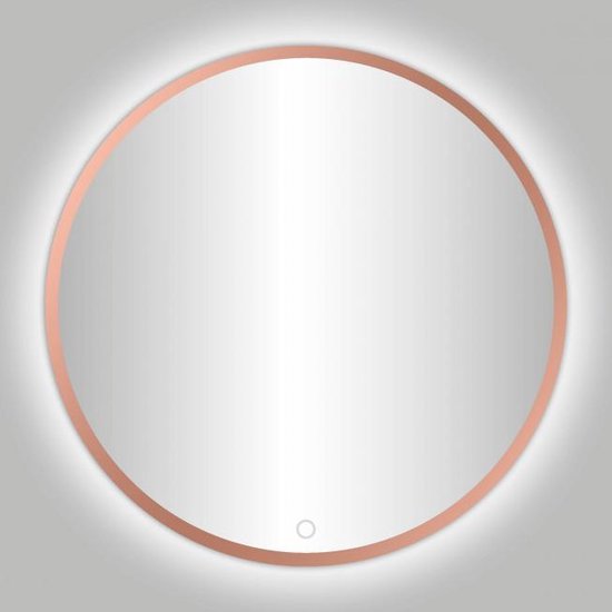 Soms Productief Naar de waarheid Ced'or Lyon ronde spiegel Rosé goud incl. LED-verlichting Ø 100 cm 4009360  | bol.com