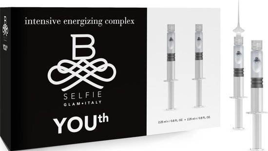 Foto: B selfie youth intensive enegizing complex hydraterend activerend en liftend botox effect een cascade van energie voor een gehydrateerde en stralende huid 