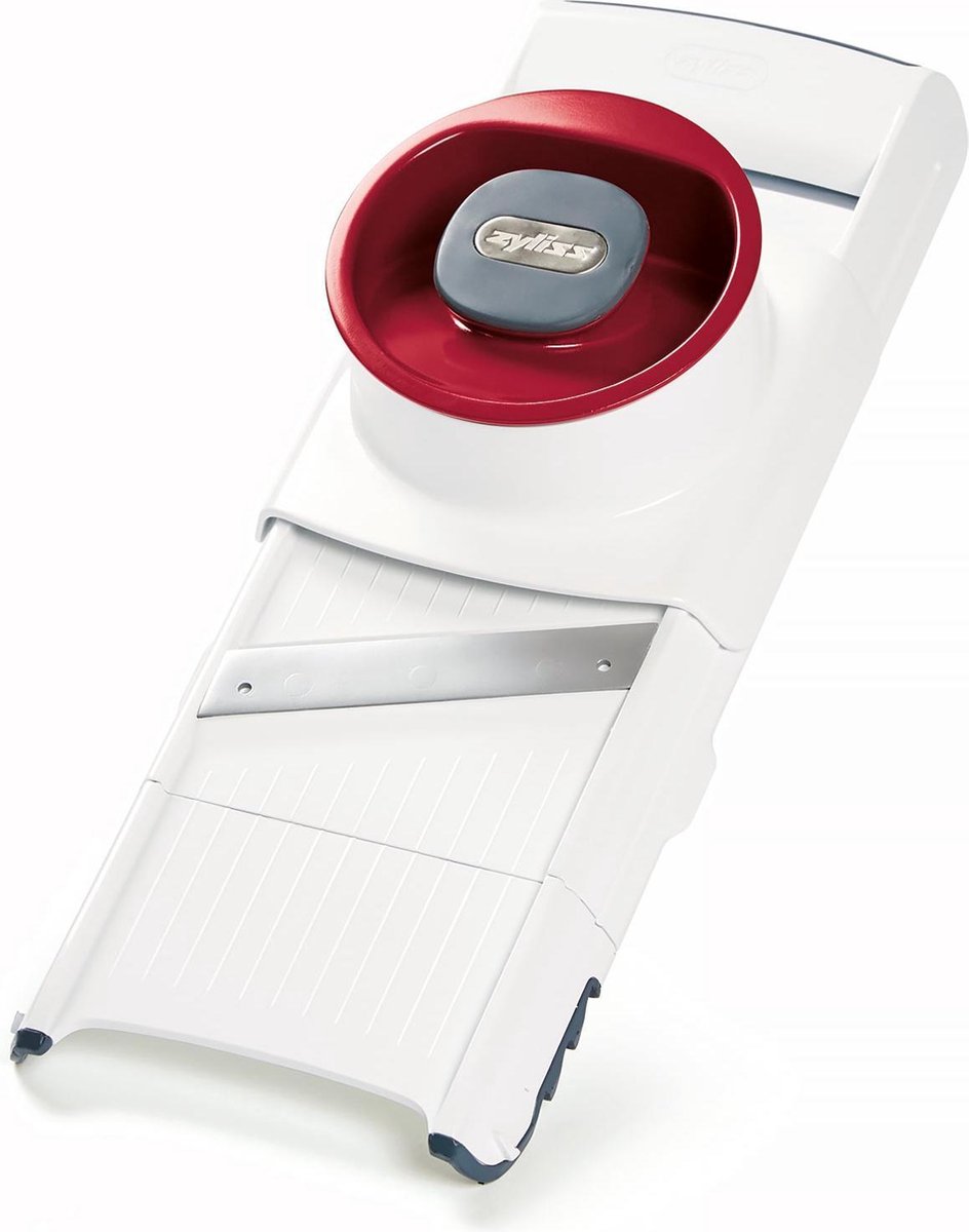 Zyliss 4-in-1 Handmatige Mandoline & Rasp - Wit - Multifunctioneel Groenteschaaf - 4 Verwisselbare Functies - Met Veiligheidshouder