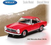 Mercedes-Benz 230 SL "Pagode" (1963) Rood 1-24 Welly