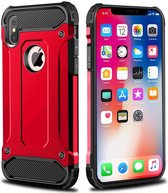 Armor Hybrid iPhone X / XS Hoesje - Rood