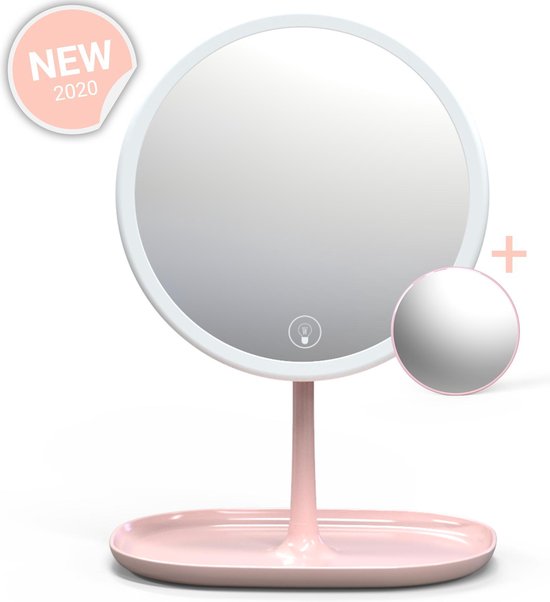 Spiegel met verlichting - Make Up Spiegel LED - Inclusief gratis  handspiegel | bol.com