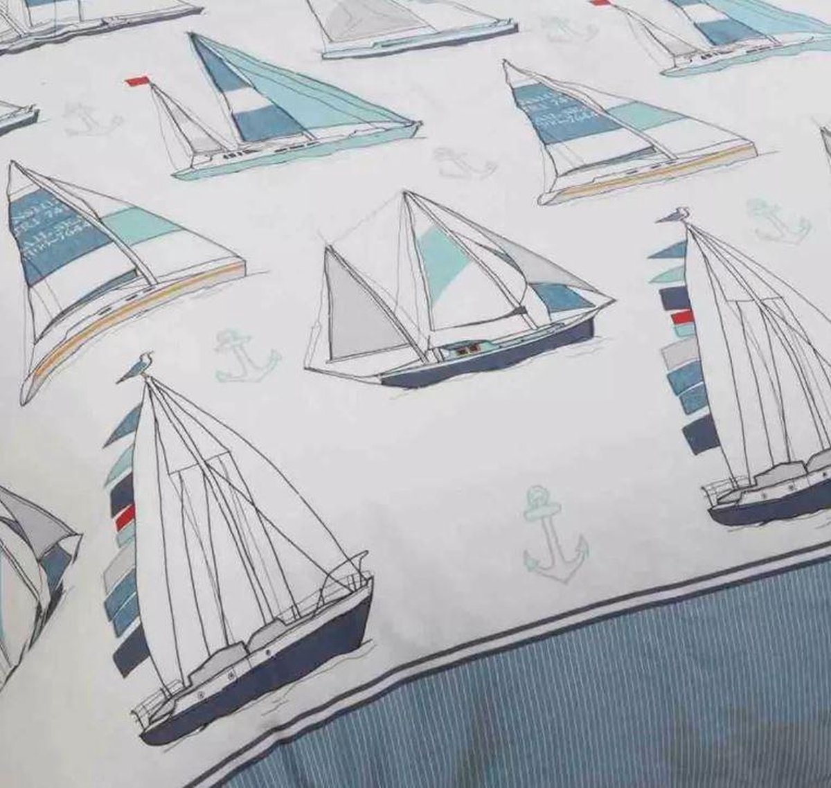 Sleepdown 100% puur katoen effen kleurstof denim blauw dekbedovertrek quilt kussenslopen beddengoed set zacht onderhoudsvriendelijk - dubbel (200 cm x