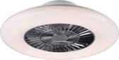 Visby Ventilator d:60cm wit/chroom met LED 3000-6500k - Modern - Trio - 2 jaar garantie
