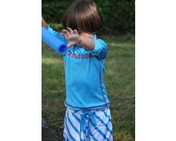Ducksday - zwemshort - zwembroek - boardshort - jongen - UPF50+ - Stripe - blauw - 8 jaar