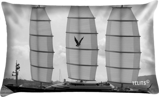 Sierkussen - Buitenkussen Men In Waterafstotend Schip Falcon - Multicolor - 60 Cm X 40 Cm