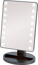 Make-up Spiegel met Verlichting - LED spiegel - 16x LED - Vergrotende werking - Verstelbaar - Touch - Grijs