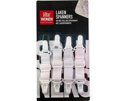 Lakenspanners - Elastische lakenspanners - Eerste hulp bij het bed opmaken - 4 stuks