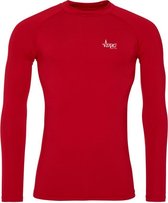 FitProWear Cool Longsleeve Baselayer Rood Heren Maat S - Lange mouw - Sportkleding - Sportshirt - Trainingskleding - Polyester - Shirt - Slim Fit