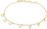 Bracelets de cheville Dames - Or jaune sur Argent - Rond - 4.3mm 1.2mm - 26cm - Anker - Poli - Argent 925