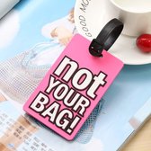 Bagagelabel - Not Your Bag! | Pink