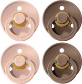 BIBS Fopspeen - Maat 2 (6-18 maanden) - 4 stuks - Blush en Dark Oak