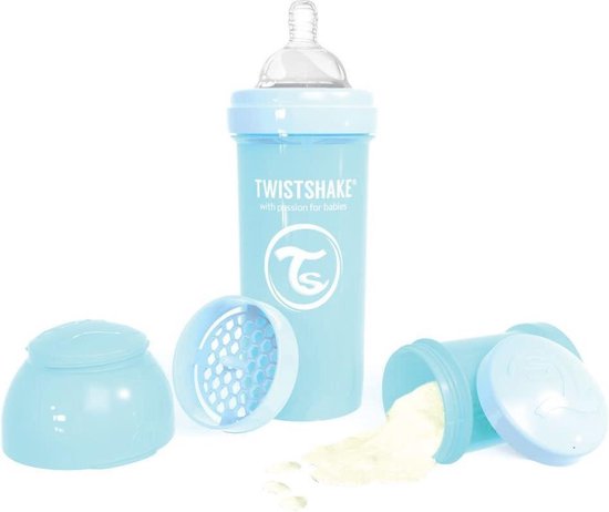 Drinkflesje Antikoliek 260 ml - Pastelblauw - Twistshake van Twistshake — afbeelding 3