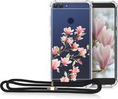 Telefoonhoes met koord voor Huawei Enjoy 7S P Smart Backcover telefoontasje crossbody