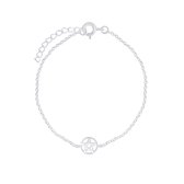 Joy|S - Zilveren pentagram armband 15 cm + 3 cm