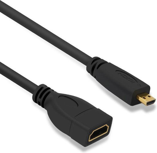 Câble HDMI haute vitesse HDMI (femelle)/Mini HDMI (mâle) - 13 cm