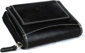 Portemonnee dames  Wild Leather Only !!! 13X3x10cm (RS-30-6) -zwart-