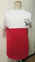 Bones Sportswear T-Shirt wit rood - Maat XL