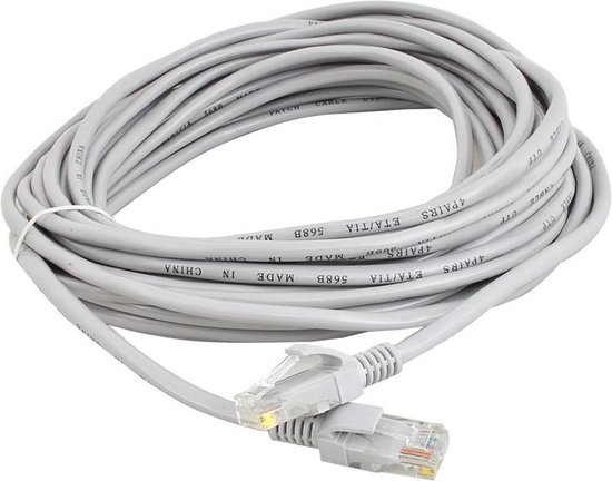 CAT5E RJ45 UTP LAN Ethernet Kabel - FTP Netwerk Internet Extender Connector - DSL STP Wifi ISDN Verlengkabel - Male To Male - Netwerkkabel - 10 Meter - AA Commerce