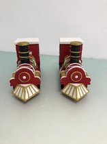 kerst versiering trein - 2 stuks