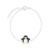 Joy|S - Zilveren pinguïn armband 14 cm + 3