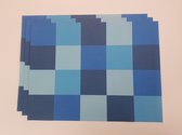 250x Duni Papier placemats 35x45cm POP BLUE, onderleggers, tafelpapier, wegwerp, disposable, eenmalig, gebruik, paper, tafel, bekleding, versiering, restaurant, feest