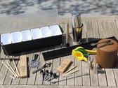 Cocktail Shaker Set Deluxe  | Boston shaker | Jigger 50/25 en 30/15 ml | Barspoon | Flessenopener  | 4x Schenktuit |  Strainer  |  Muddler  |  Citroenpers  |  Vershoudbak 6 Delig