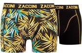 Zaccini - 2-Pack Boxershorts - Trendy Design - Zwart