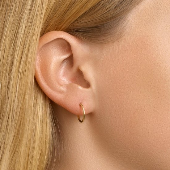 Boucles d'oreilles Yo & No® Or jaune - 13 mm - 1,3 mm - Boucles d'oreilles  - Femme -... | bol.com