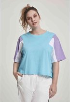 Urban Classics Crop top -XL- 3-Tone Short Oversize Blauw/Paars