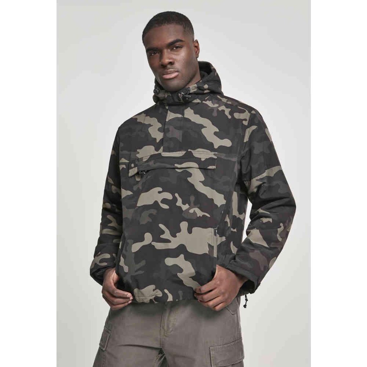 Brandit Heren Windbreaker donkercamouflage Donker Camouflage