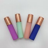 Etherische Olie Rollers - Roller Essentiële Olie - Aromatherapie - Edelstenen Rollerbal - 10ml - Rose Gouden Dop