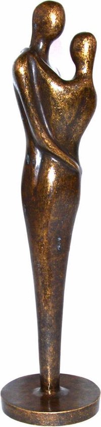 Bronzen Beeld liefdespaar - Bronzen beeldjes liefde voor binnen en buiten  44cm |... | bol.com
