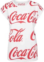 Coca Cola Coca Cola Dames Tshirt -M- Coca Cola AOP Wit
