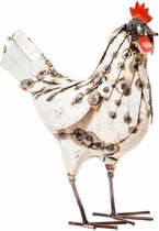 METAL  WHITE HEN