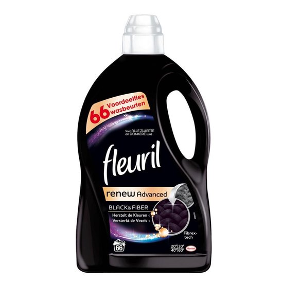 4x Fleuril Wasmiddel Black & Fiber 3900 ml