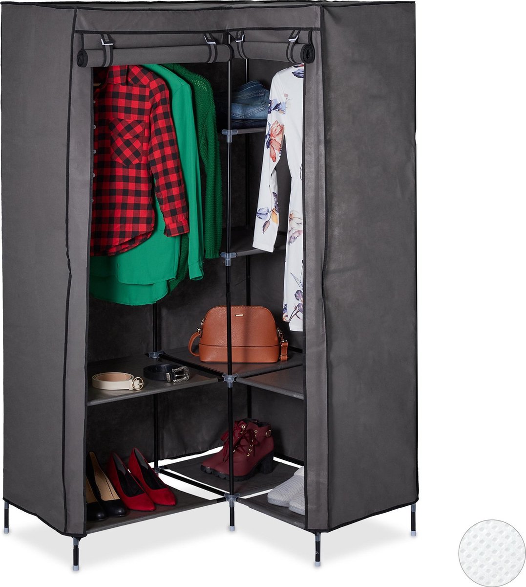 Lendo Online Armoire Pliable Armoire avec penderie Armoire de