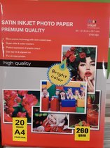 Satin Inkjet foto papier A4 20 vel Glossy