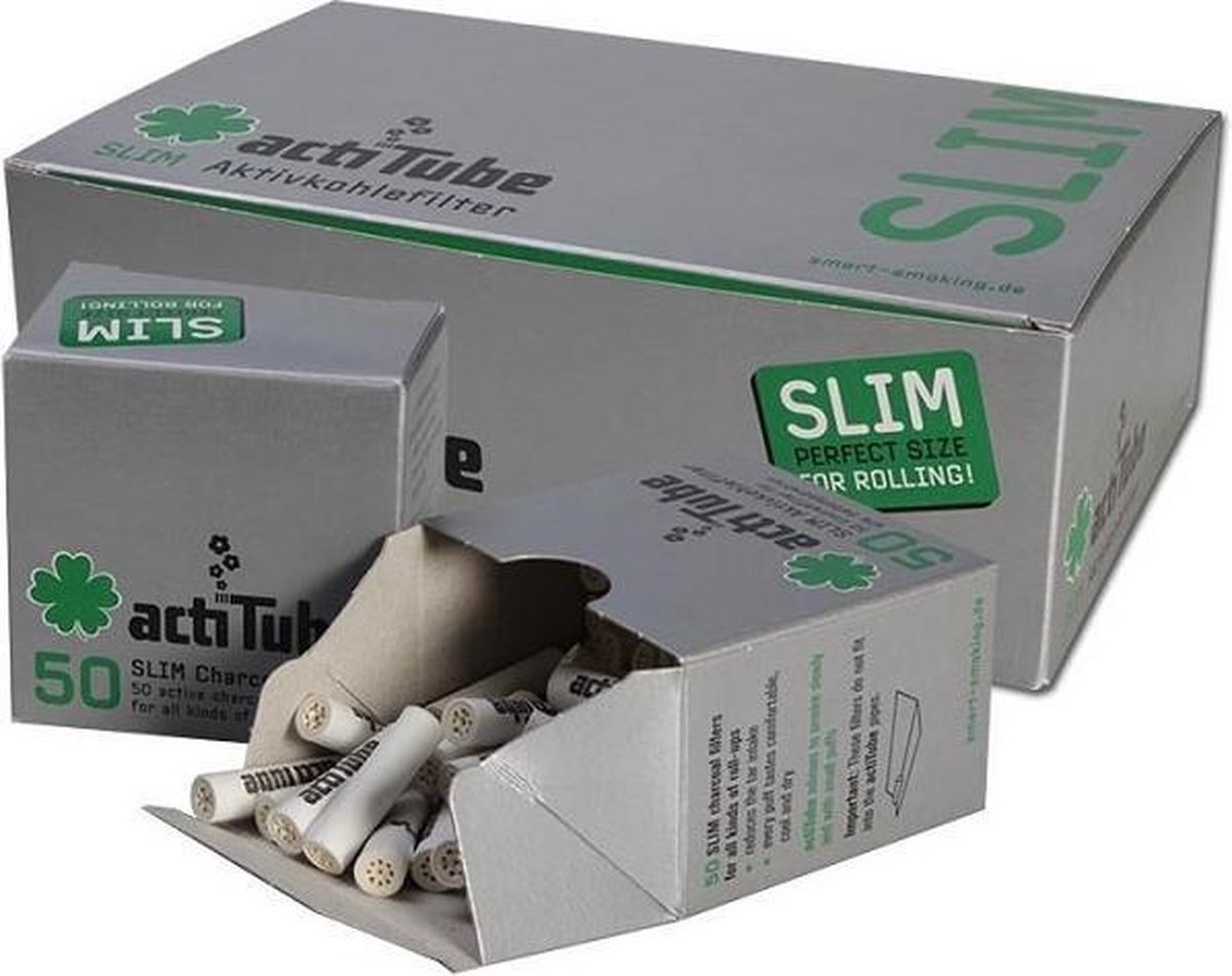 ActiTube - Active Carbon Filters - Slim 7mm - 50 pcs. box