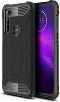 Motorola Moto G8 Power Armor Guard Hybrid Case Zwart