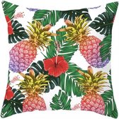 Tropische kussenhoes | sierkussen | gekleurde ananas | zomers kussen | 45 x 45 cm | topkwaliteit