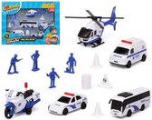 Set van Politievoertuigen en Accessoires Wit (13 pcs)