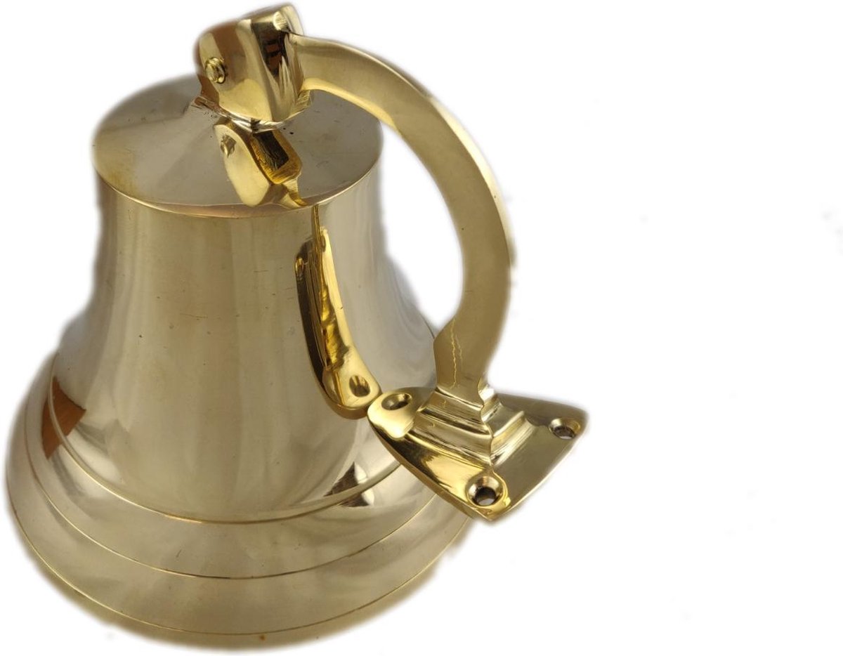 Scheepsbel messing met inscriptie 1888 16 cm