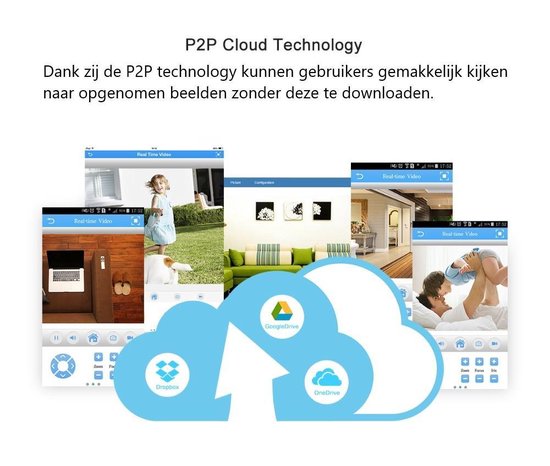 Home-Locking camerasysteem met bewegingsdetectie en NVR 3.0MP H.265 POE en 4 camera's PVC 3.0MP CS-4-1401D van Merkloos — afbeelding 3
