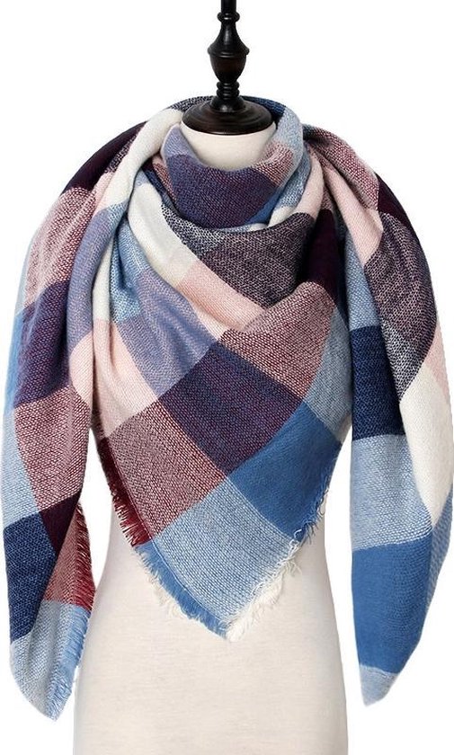 Accessoires Sjaals & omslagdoeken Zakdoeken Blauwe en roze zakdoek 