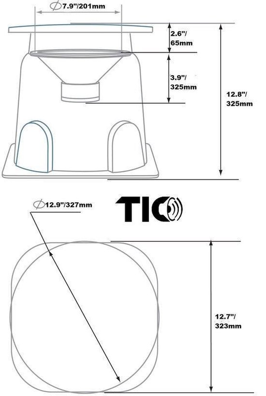 TIC GS4 - 8 " In-grond 360° Omnidirectionele Stereo (DVC) weerbestendige luidspreker 200W (per stuk) — afbeelding 4