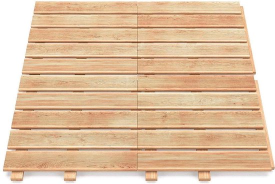voor bagage meester Floranica® houten tegel volledig gemaakt van geïmpregneerd larikshout,  terrastegels,... | bol.com