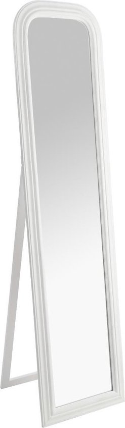 MaxxHome Staande spiegel met voet - passpiegel in hout - 160x40 cm - wit |  bol.com