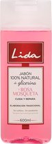 Lida Jabon 100% Natural Glicerina Y Rosa Mosqueta 600 Ml